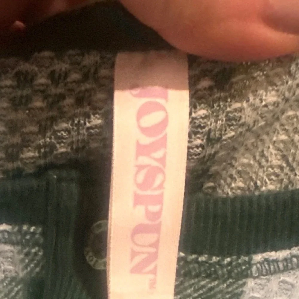 Joyspun Womens Green‎ Buffalo Plaid Waffle Knit Henley Pajama Set Joggers sz M